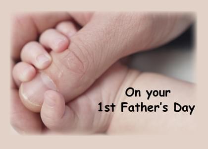 Send this "Baby and Hands" Father's Day card w/ your own handwriting by mail directly from Signed. No need to leave your house. Do it all online for $7.99!