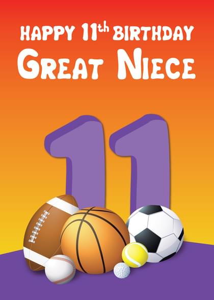 HAPPY 11th BIRTHDAY GREAT NIECE