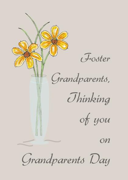 Send this "Flower Vases and Cute" Grandparent's Day card w/ your own handwriting by mail directly from Signed. No need to leave your house. Do it all online for $7.99!