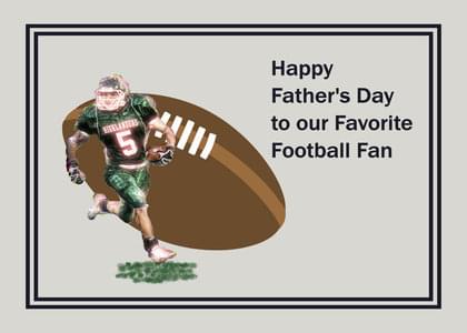 Send this "Football" Father's Day card w/ your own handwriting by mail directly from Signed. No need to leave your house. Do it all online for $7.99!