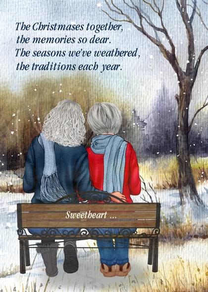 Send this "Snow and Couples" Christmas card w/ your own handwriting by mail directly from Signed. No need to leave your house. Do it all online for $7.99!