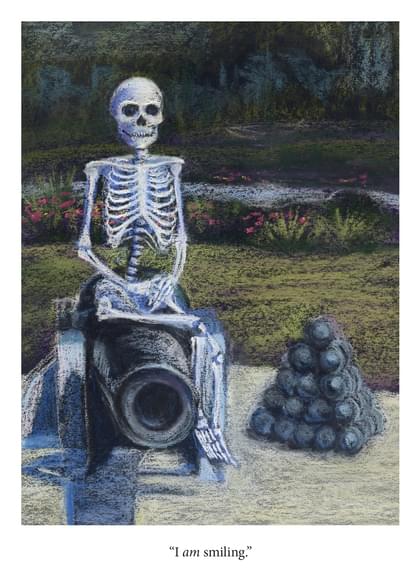 Send this "Cannons and Skeleton" Smile card w/ your own handwriting by mail directly from Signed. No need to leave your house. Do it all online for $7.99!
