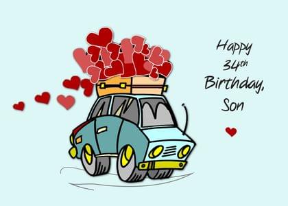 Send this "Car" Birthday card w/ your own handwriting by mail directly from Signed. No need to leave your house. Do it all online for $7.99!