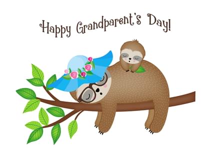 Send this "Sloths" Grandparent's Day card w/ your own handwriting by mail directly from Signed. No need to leave your house. Do it all online for $7.99!