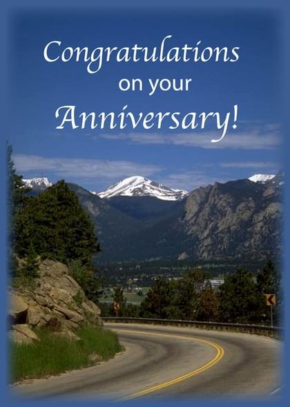 Send this "Mountains" Anniversary (Any) card w/ your own handwriting by mail directly from Signed. No need to leave your house. Do it all online for $7.99!