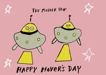Ufos Mother's Day Card with your own Handwriting. Heart Chalkra Cards ...