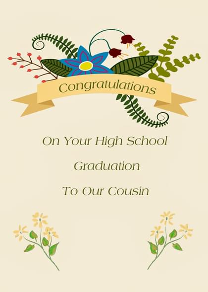 Graduation (High School) Card with your own Handwriting. Rosalie Scanlon  Art And Photography for Signed - Card No. 10936