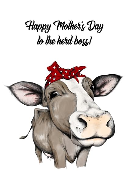 Send this "Cows and Simply Happy Birthday" Mother's Day card w/ your own handwriting by mail directly from Signed. No need to leave your house. Do it all online for $7.99!