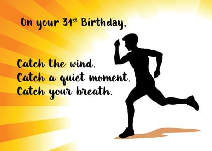 Send this "Runners and Yellow" Birthday card w/ your own handwriting by mail directly from Signed. No need to leave your house. Do it all online for $7.99!