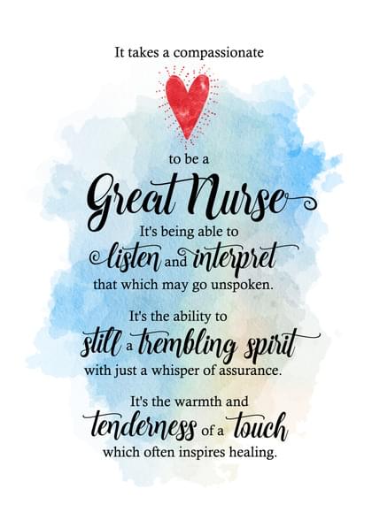 Send this &quot;Hearts&quot; Nurse's Day/Week card w/ your own handwriting by mail directly from Signed. No need to leave your house. Do it all online for $7.99!