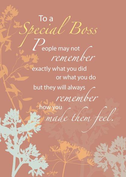 Send this Boss's Day card w/ your own handwriting by mail directly from Signed. No need to leave your house. Do it all online for $7.99!