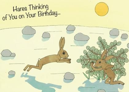 Hares Thinking of You on Your Birthday...