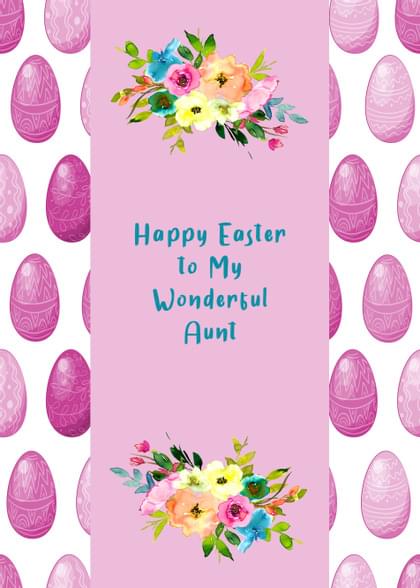 Send this &quot;Easter Eggs&quot; Easter card w/ your own handwriting by mail directly from Signed. No need to leave your house. Do it all online for $7.99!