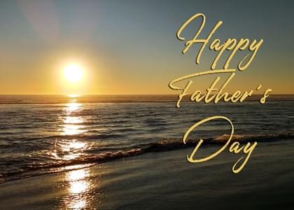 Send this &quot;Ocean and Beach&quot; Father's Day card w/ your own handwriting by mail directly from Signed. No need to leave your house. Do it all online for $7.99!