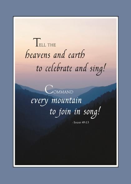 Send this "Mountains and Bible Verses" Congratulations card w/ your own handwriting by mail directly from Signed. No need to leave your house. Do it all online for $7.99!