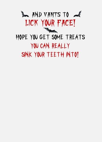 Vampires and Dogs Halloween Card with your own Handwriting. Salon Of ...