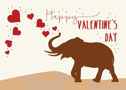 Send this "Elephants and Hearts" Valentine's Day card w/ your own handwriting by mail directly from Signed. No need to leave your house. Do it all online for $7.99!