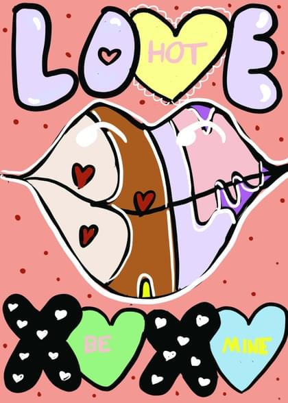 Send this "Hearts and Conversation Hearts" Love card w/ your own handwriting by mail directly from Signed. No need to leave your house. Do it all online for $7.99!