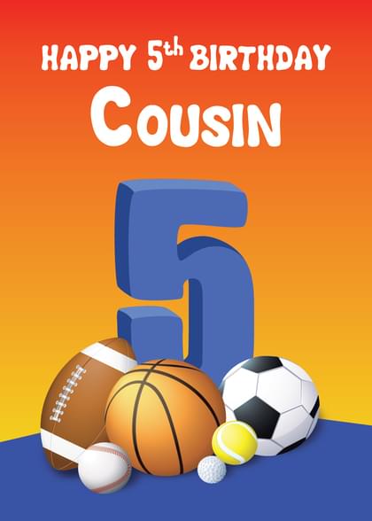 HAPPY 5th BIRTHDAY COUSIN