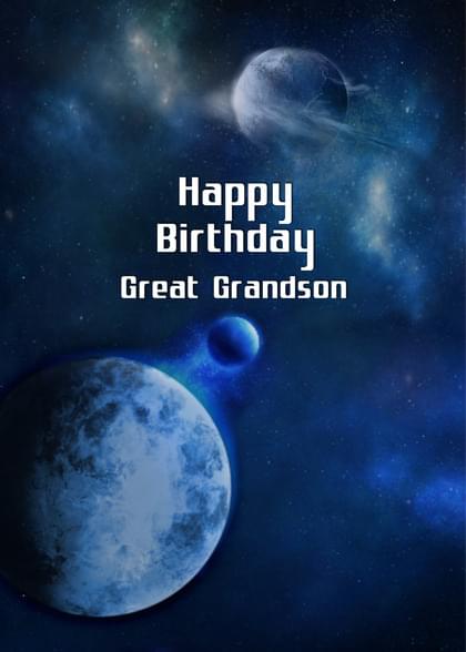 Happy Birthday Great Grandson