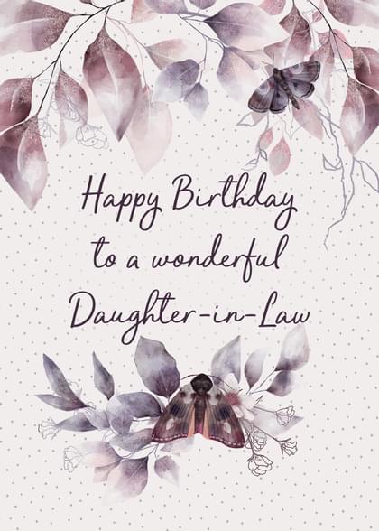 Happy Birthday to a wonderful Daughter-in-Law