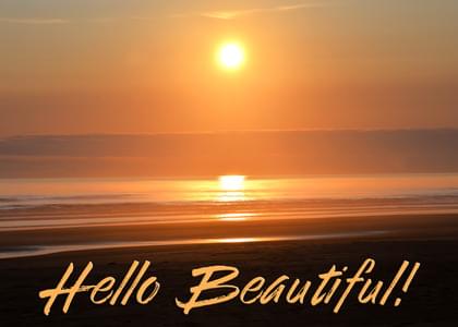 Send this &quot;Sunrise/Sunset and Simply Happy Birthday&quot; Greetings/Hello card w/ your own handwriting by mail directly from Signed. No need to leave your house. Do it all online for $7.99!