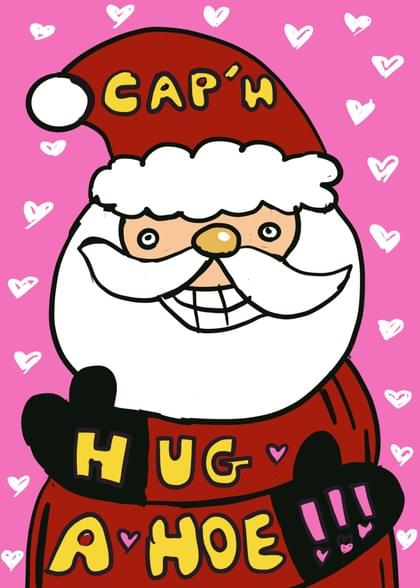 Send this "Cartoons and Santa Claus" Christmas card w/ your own handwriting by mail directly from Signed. No need to leave your house. Do it all online for $7.99!