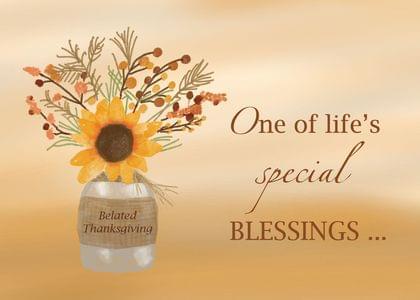Send this "Sunflowers and Bouquet Of Flowers" Thanksgiving card w/ your own handwriting by mail directly from Signed. No need to leave your house. Do it all online for $7.99!