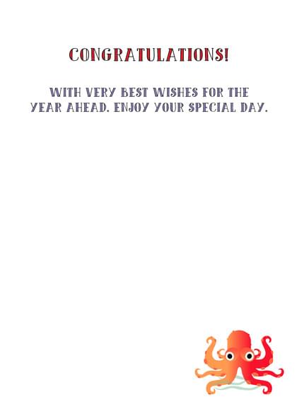 CONGRATULATIONS! WITH VERY BEST WISHES FOR THE YEAR AHEAD. ENJOY YOUR SPECIAL DAY.