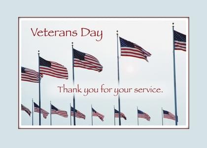 Send this "Us Flag" Veteran's Day card w/ your own handwriting by mail directly from Signed. No need to leave your house. Do it all online for $7.99!