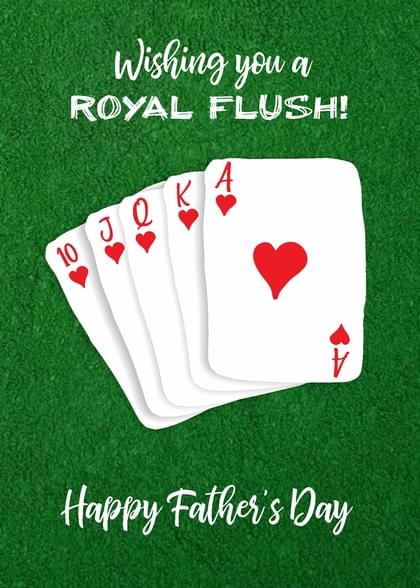 Send this "Poker and Best Wishes Birthday" Father's Day card w/ your own handwriting by mail directly from Signed. No need to leave your house. Do it all online for $7.99!