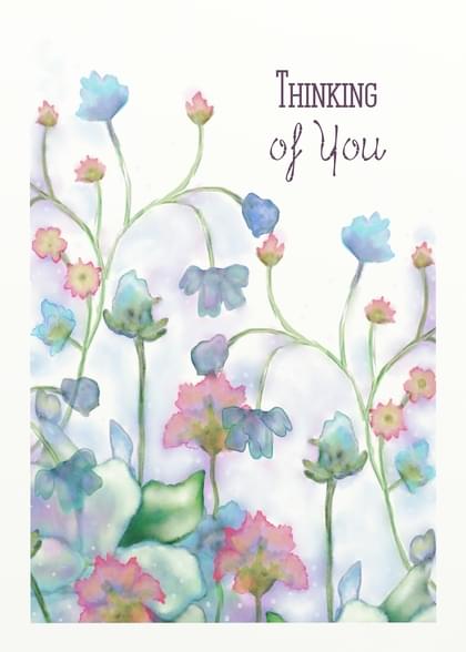 Send this "Flowers" Thinking Of You card w/ your own handwriting by mail directly from Signed. No need to leave your house. Do it all online for $7.99!