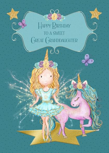 HAPPY BIRTHDAY TO A SWEET GREAT GRANDDAUGHTER