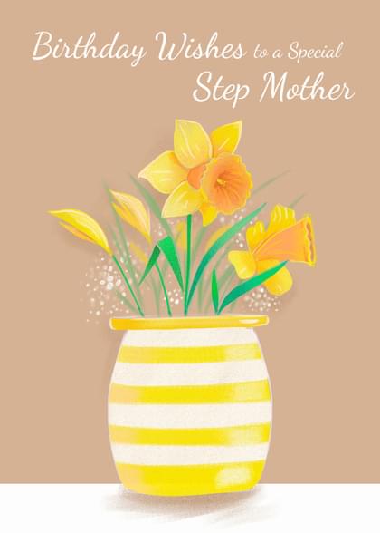 Send this "Flower Pots and Daffodils" Birthday card w/ your own handwriting by mail directly from Signed. No need to leave your house. Do it all online for $7.99!