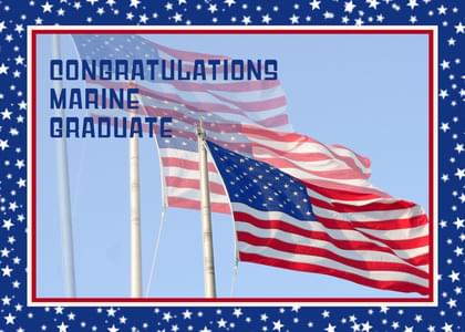 Send this "Us Flag" Graduation (Military) card w/ your own handwriting by mail directly from Signed. No need to leave your house. Do it all online for $7.99!