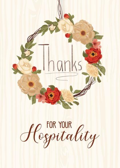 Send this "Flowers and Wreaths" Thank You (Other) card w/ your own handwriting by mail directly from Signed. No need to leave your house. Do it all online for $7.99!