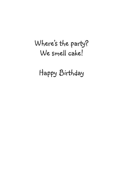 Where's the party? We smell cake! Happy Birthday