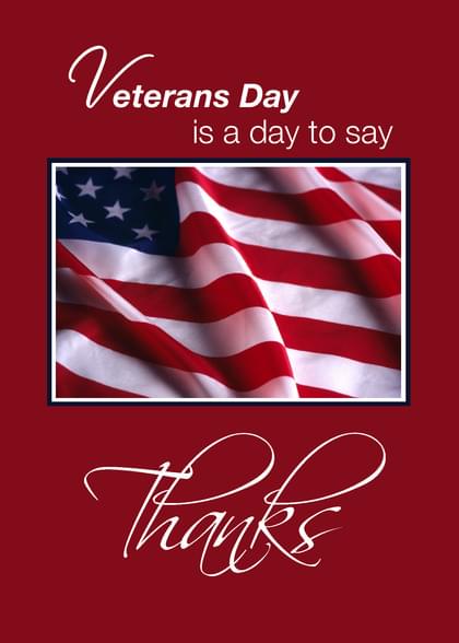 Send this "Us Flag" Veteran's Day card w/ your own handwriting by mail directly from Signed. No need to leave your house. Do it all online for $7.99!