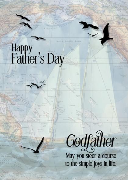 Send this "Sailboats and Manly" Father's Day card w/ your own handwriting by mail directly from Signed. No need to leave your house. Do it all online for $7.99!