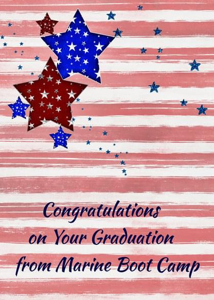 Send this "Military Service and Stars" Graduation (Military) card w/ your own handwriting by mail directly from Signed. No need to leave your house. Do it all online for $7.99!