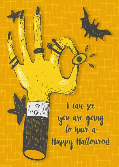 Send this Halloween card w/ your own handwriting by mail directly from Signed. No need to leave your house. Do it all online for $7.99!