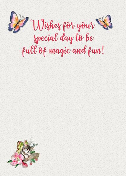 Wishes for your Special day to be full of magic and fun!