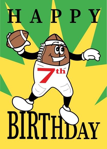 Send this "Football" Birthday card w/ your own handwriting by mail directly from Signed. No need to leave your house. Do it all online for $7.99!