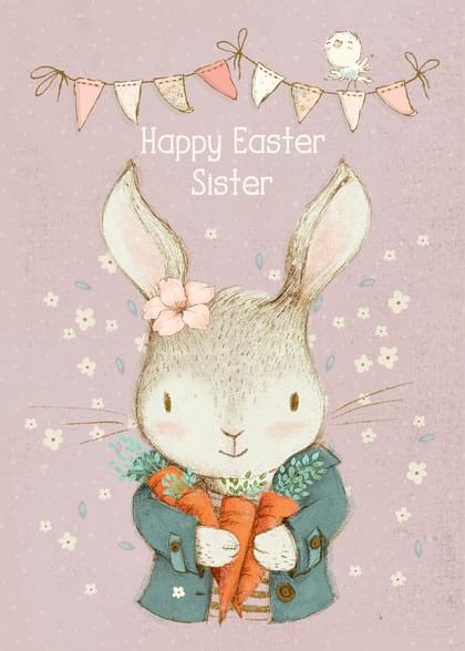 Send this "Rabbit" Easter card w/ your own handwriting by mail directly from Signed. No need to leave your house. Do it all online for $7.99!