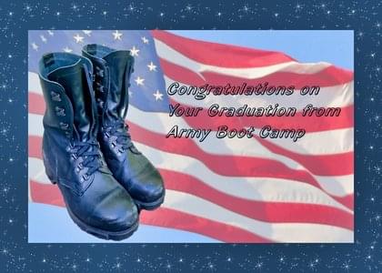 Send this "Americana and Army Boots" Graduation (Military) card w/ your own handwriting by mail directly from Signed. No need to leave your house. Do it all online for $7.99!