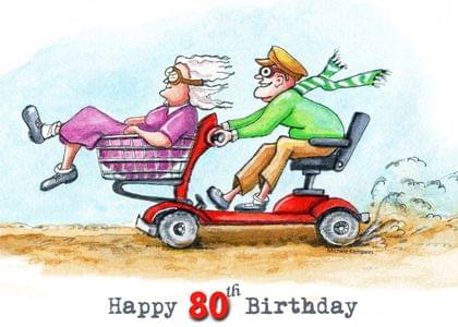Send this "Old People and Scooters" Birthday card w/ your own handwriting by mail directly from Signed. No need to leave your house. Do it all online for $7.99!