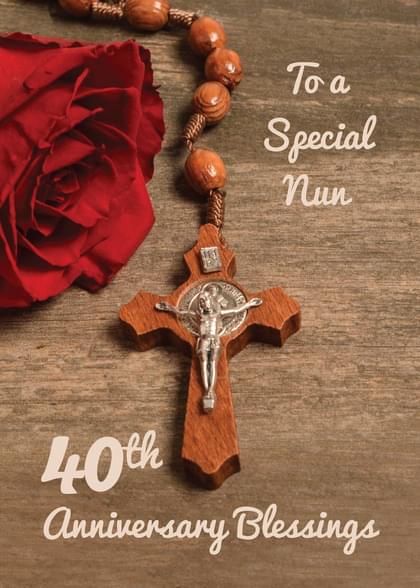 Send this "Crucifix and Rosary" Anniversary (Religious Vows) card w/ your own handwriting by mail directly from Signed. No need to leave your house. Do it all online for $7.99!