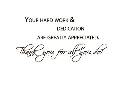 Thanks For All Your Hard Work Sayings