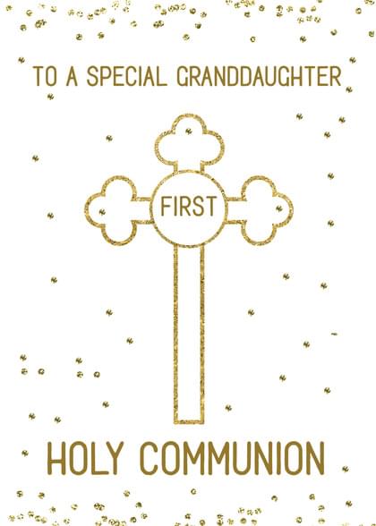Send this "Crucifix and Crucifix" First Holy Communion card w/ your own handwriting by mail directly from Signed. No need to leave your house. Do it all online for $7.99!