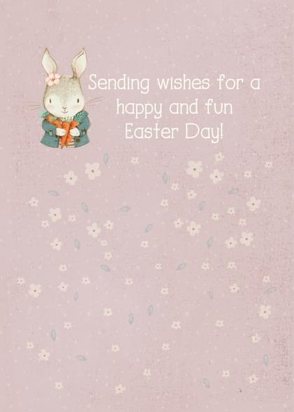 Rabbit Easter Card with your own Handwriting. Dragonfire Graphics for ...